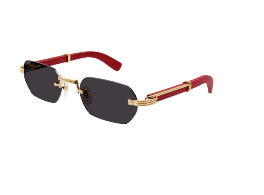 Cartier CT0362S sunglasses Color 004 Red Wood/Gray lenses