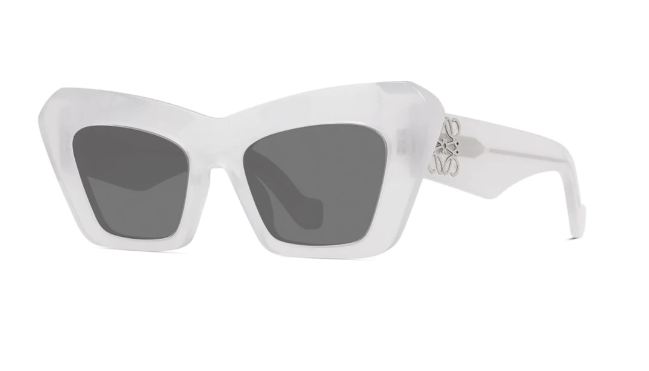 LOEWE LW40036I sunglasses color 21A Transparent White - Gray lenses