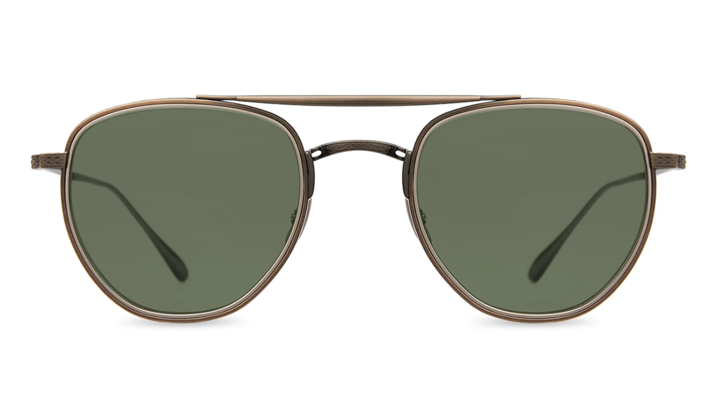 Mr. Leight Roku II sunglasses Antique Gold / Green lenses