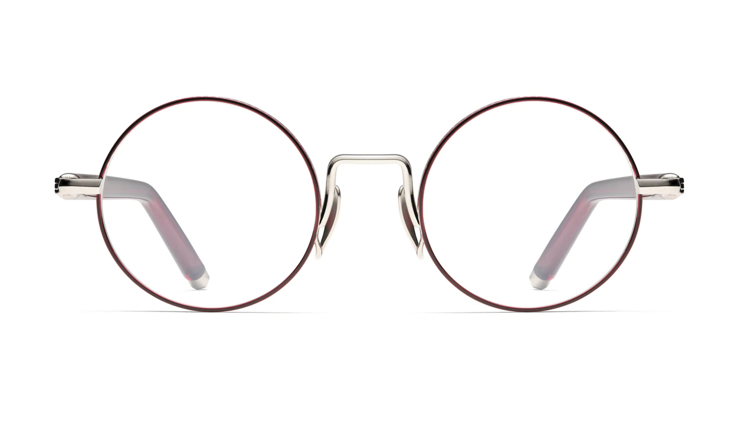 Morgenthal Fredrics The Ninety-Five eyeglasses color Silver / Burgundy