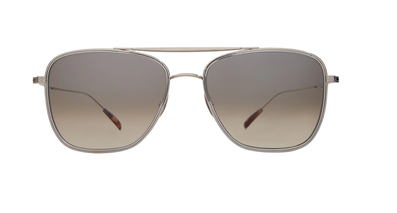 Mr. Leight Novarro sunglasses White Gold / Smoke Gradient Silver Mirror
