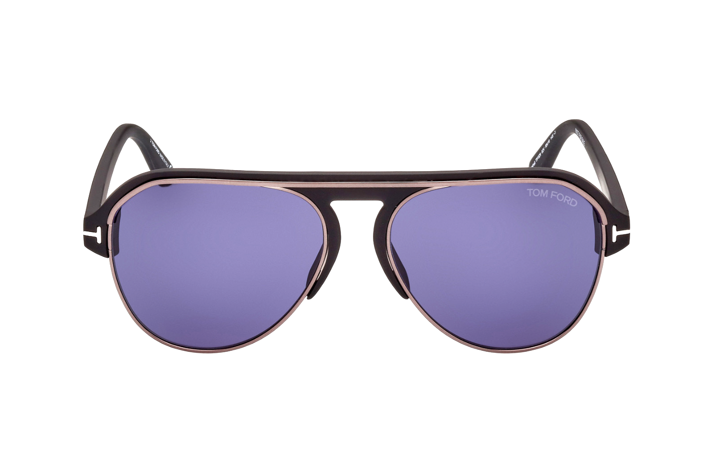 (Copy) Tom Ford TF0929 Marshall sunglasses color 02V Matt Black / Blue lenses