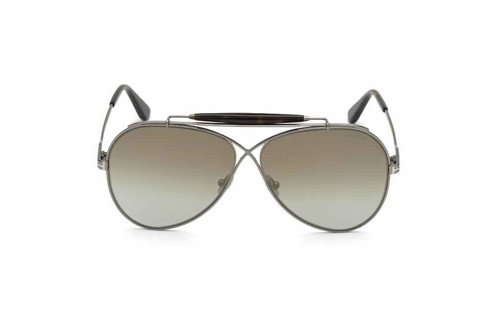 Tom Ford TF0818 Holden sunglasses color 08G Gunmetal / Brown gradient mirror