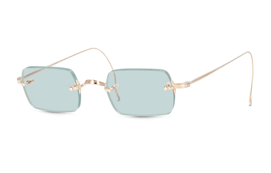 Mr. Leight Banzai eyeglasses White Gold / Green Wash lenses