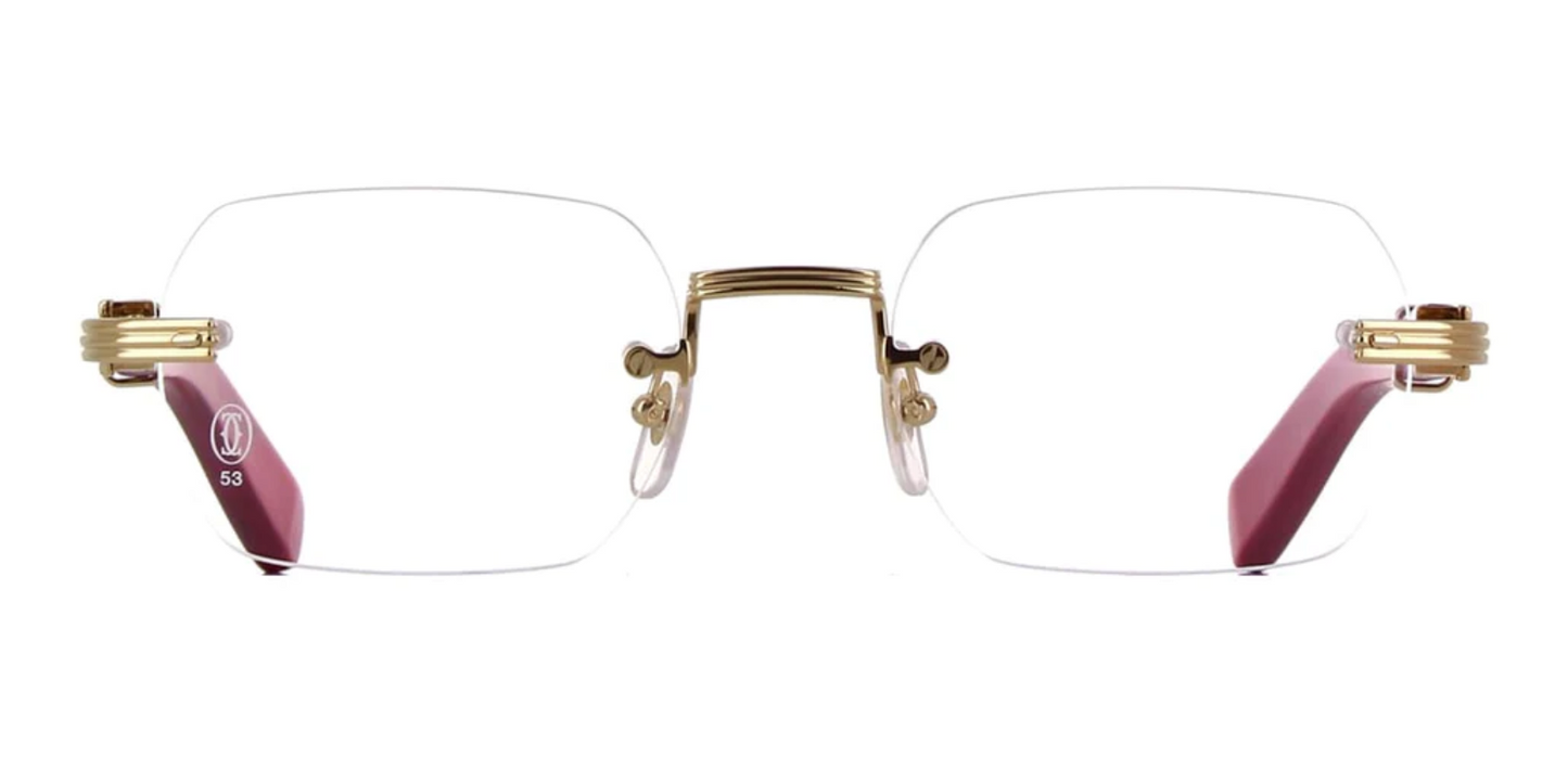 Cartier CT0377O sunglasses Color 004 Red Wood-Gold