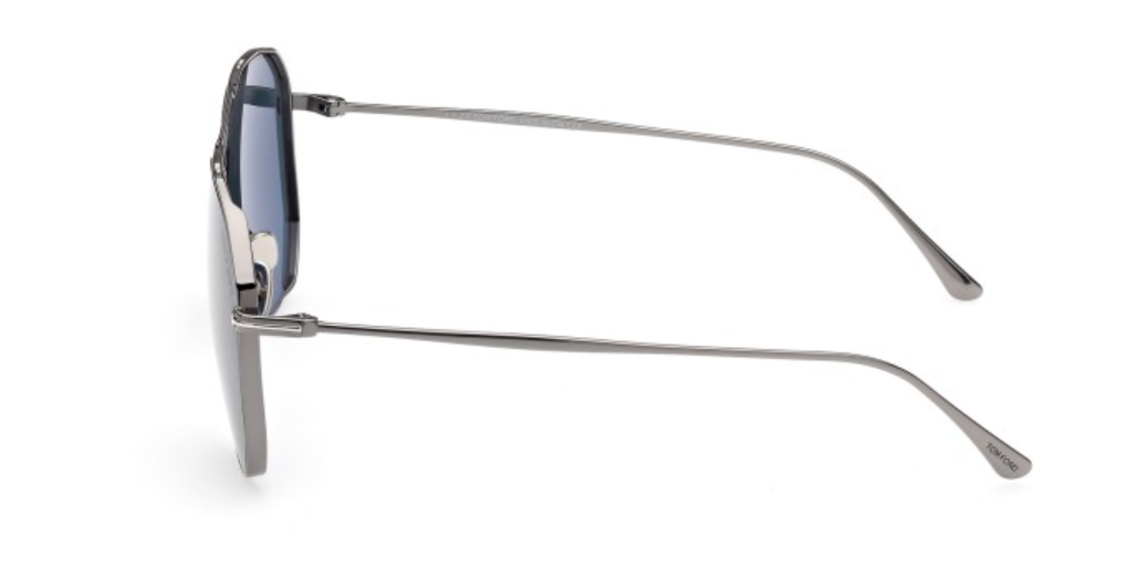 Tom Ford TF0853 CHARLES-02 sunglasses color 12V Dark Ruthenium/Blue lenses
