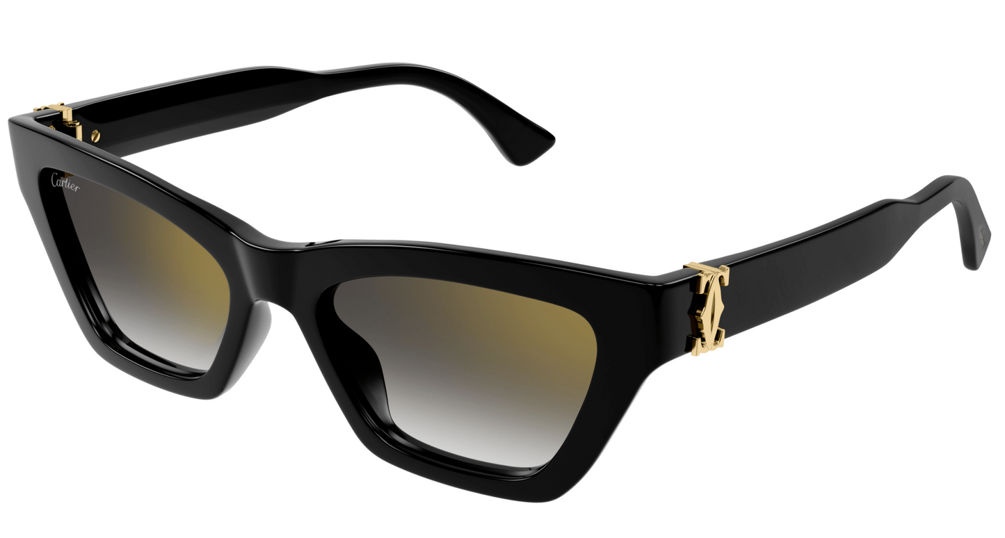 Cartier CT0437S sunglasses Color 001 Black/ Gray gradient lenses