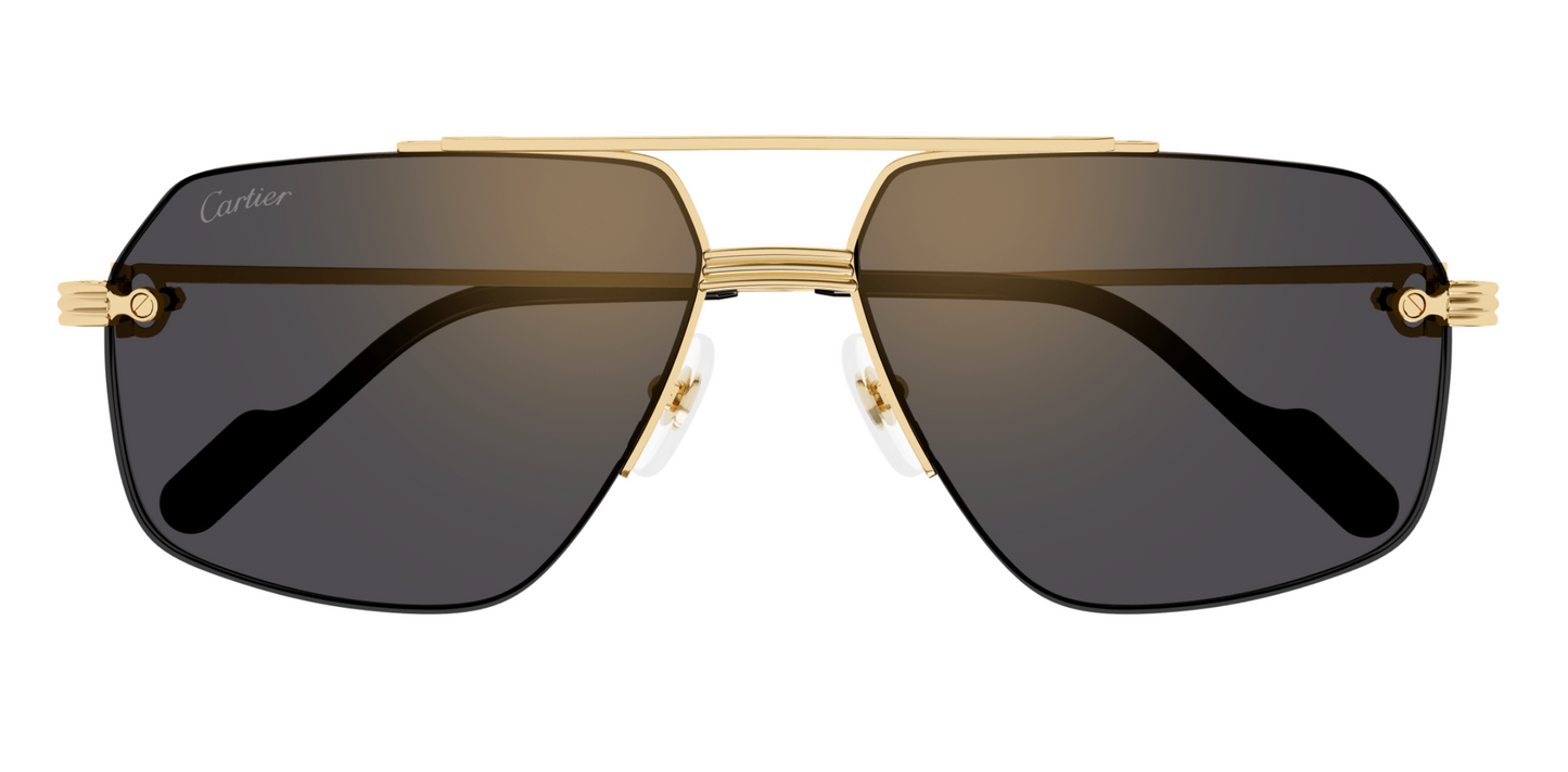 Cartier CT0426S sunglasses Color 001 Gold/ Grey lenses