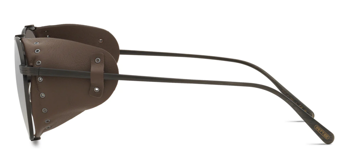 Oliver Peoples OV1323SM Cesarino-l sunglasses Antique Pewter-Leather/Shale gradient