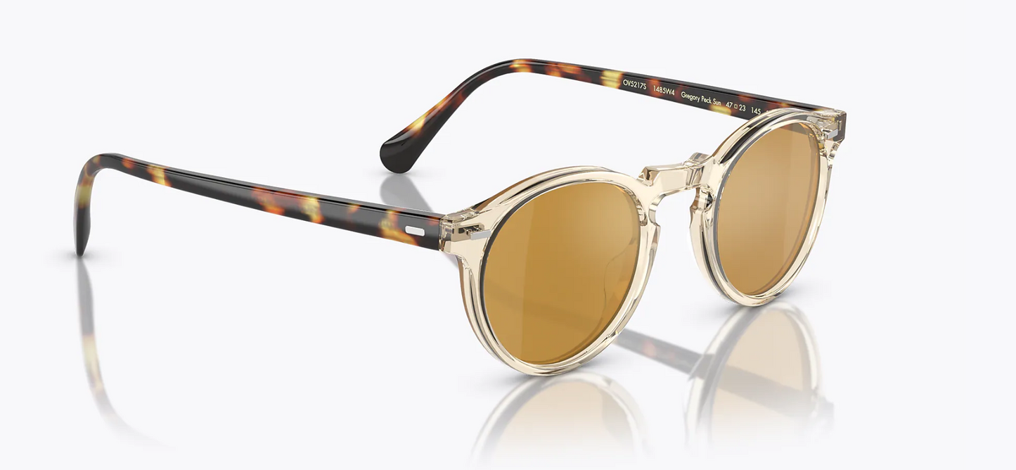 Oliver Peoples OV5217S Gregory Peck Sun sunglasses Buff/DTB-Brown Mirror Gold