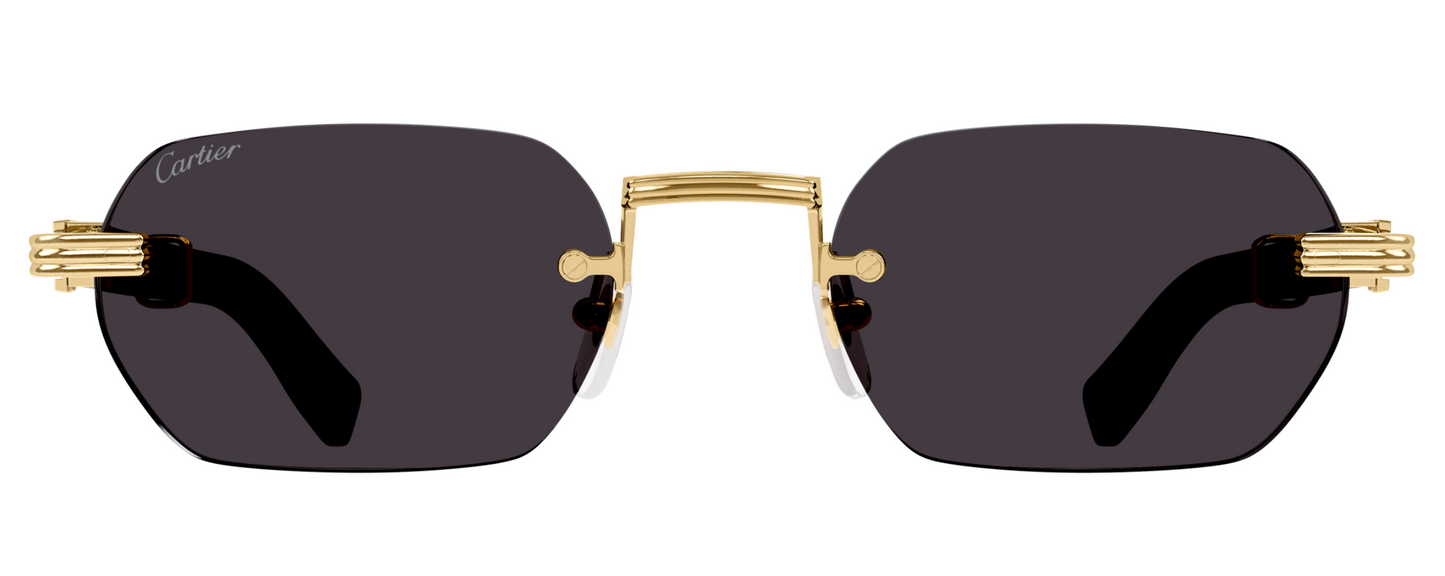 Cartier CT0362S sunglasses Color 004 Red Wood/Gray lenses