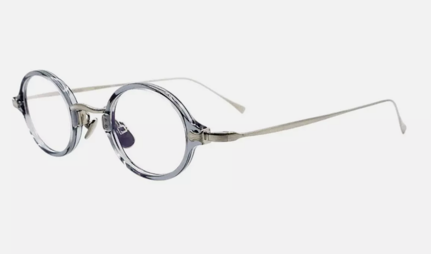 Kame ManNen KMN 181 Eyeglasses Gray/Shiny Silver size 40 new