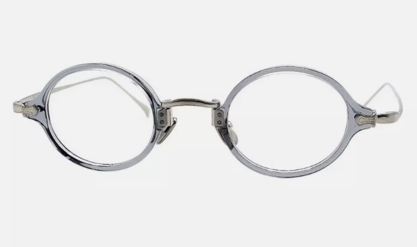 Kame ManNen KMN 181 Eyeglasses Gray/Shiny Silver size 40 new