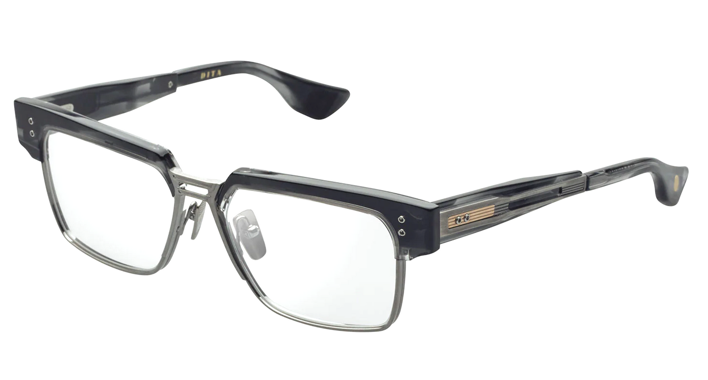 Dita HAKATRON eyeglasses DTX410-A-02 color Antique Silver - Midnight Black Swirl