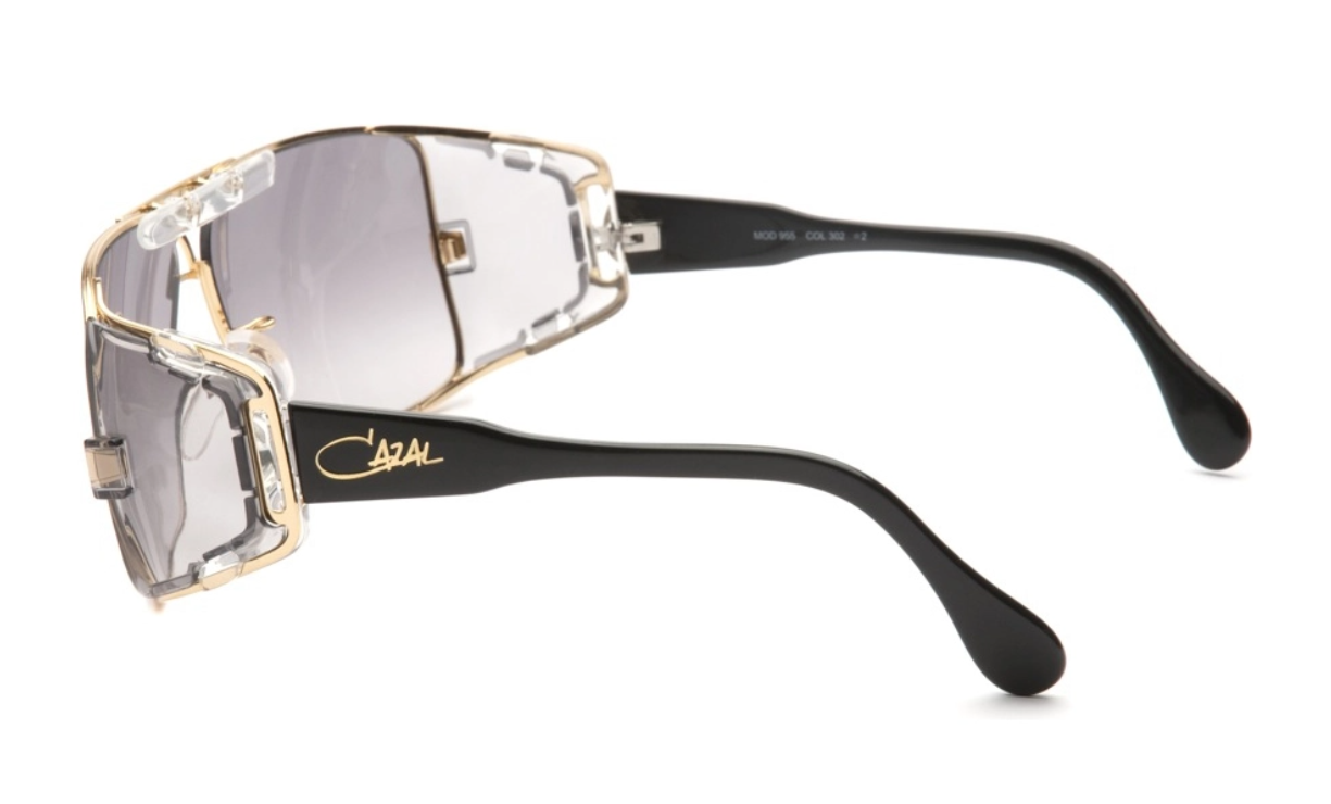 Cazal LEGENDS 955 sunglasses color 302 Black-Gold Gray lenses