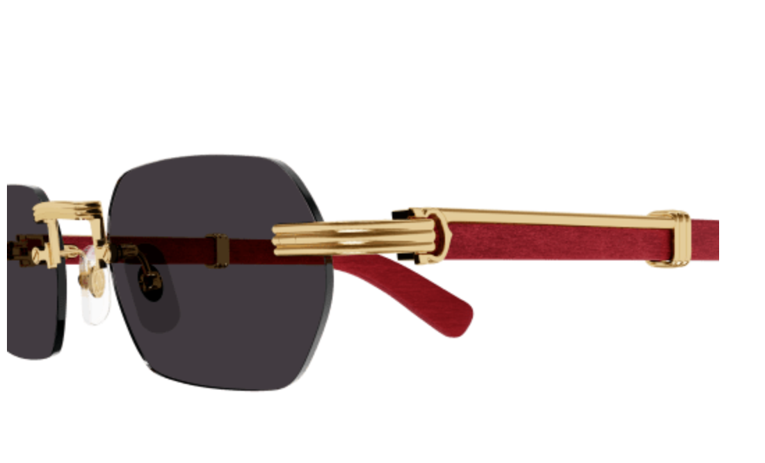 Cartier CT0362S sunglasses Color 004 Red Wood/Gray lenses