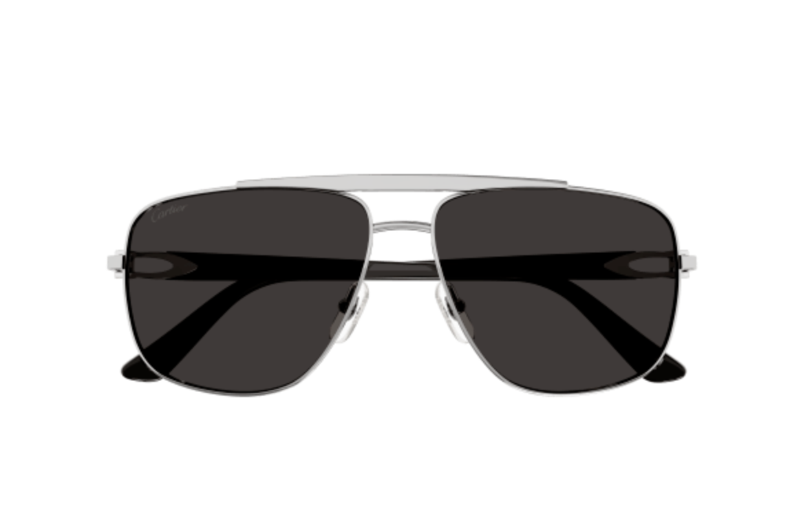 Cartier CT0365S sunglasses Color 001 Silver-Black/Gray lenses