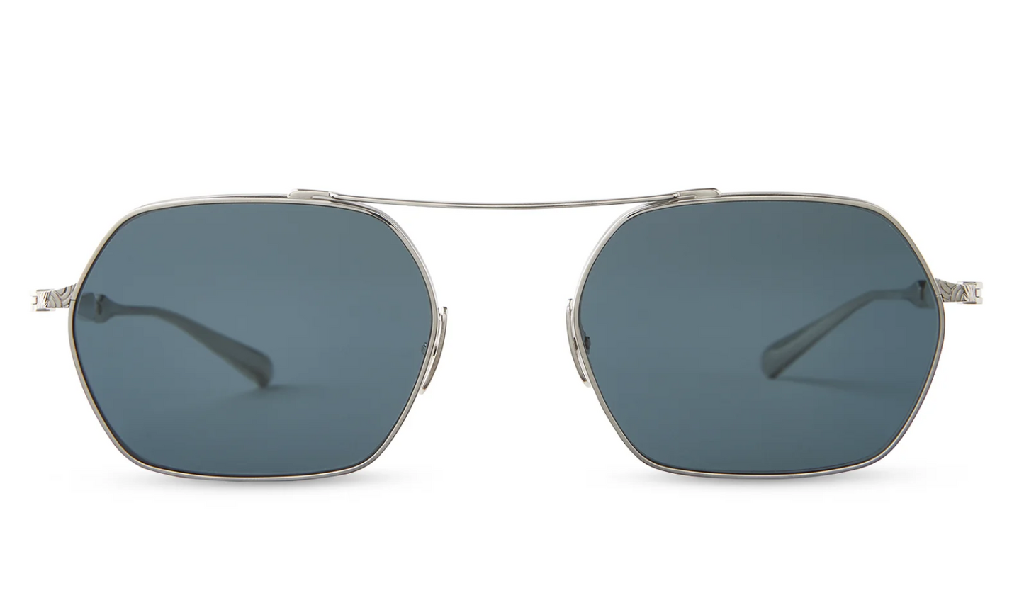 Mr. Leight RYDER sunglasses Platinum / Blue lenses
