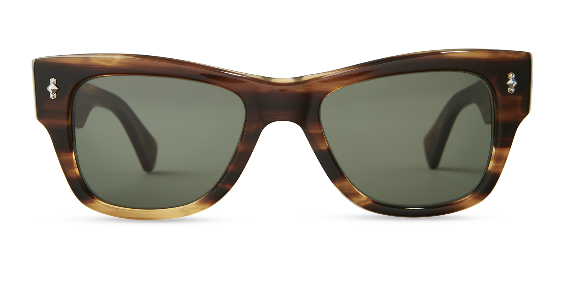 Vintage Handmade Polarized Sunglasses – Unisex Acetate Tortoise Frame, Green Lens, UV400