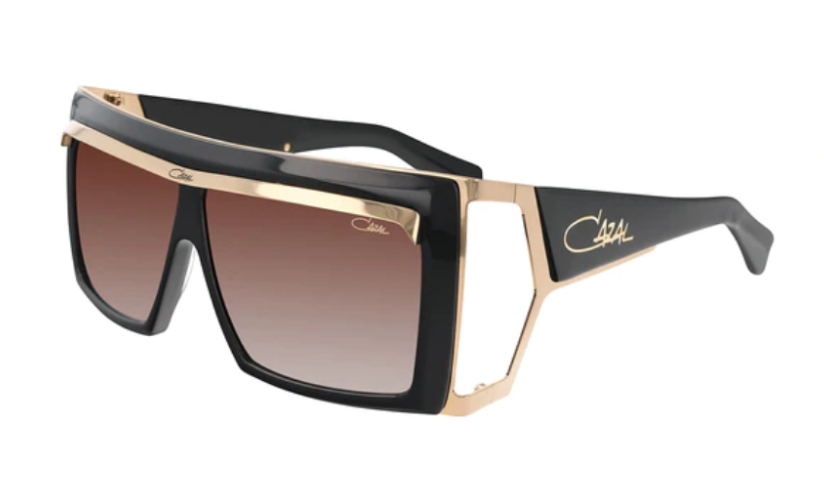 Cazal 300 sunglasses Limited Edition color 001 Black-Gold/Gray lenses