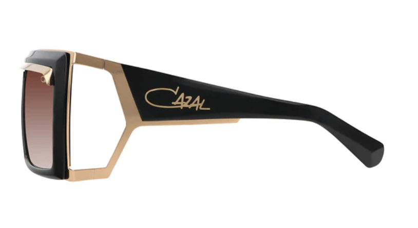 Cazal 300 sunglasses Limited Edition color 001 Black-Gold/Gray lenses