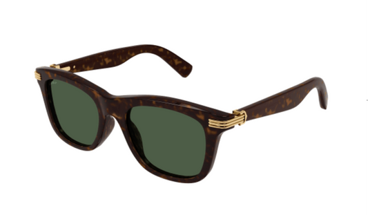 Cartier CT0396S Sunglasses Color 002 Havana / Green lenses