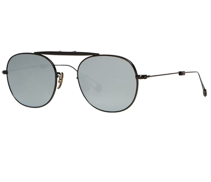 Garrett Leight Van Buren color Matt Black / Silver Mirror lenses