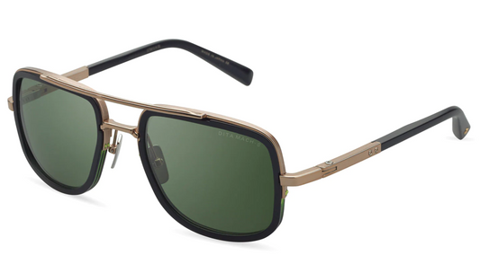 Dita Mach-S sunglasses DTS412-A Matt Black-Rose Gold/Green lenses