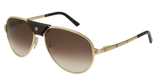 Cartier CT0034S sunglasses Color 004 Gold / Brown Gradient