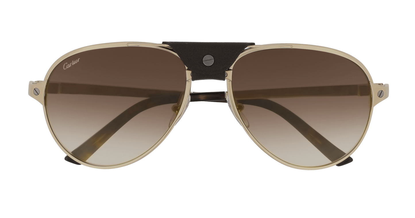 Cartier CT0034S sunglasses Color 004 Gold / Brown Gradient