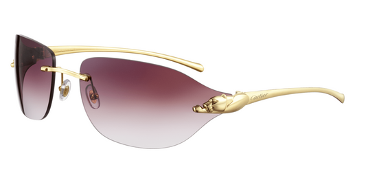 Cartier CT0068S sunglasses Color 001 Gold/ Purple gradientlenses