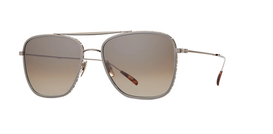 Mr. Leight Novarro sunglasses White Gold / Smoke Gradient Silver Mirror