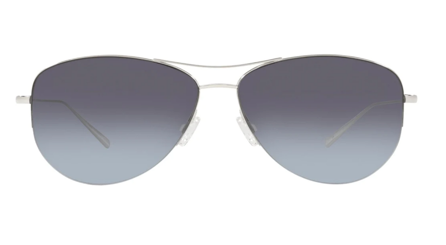 Oliver Peoples Strummer sunglasses color Silver / Blue Gradient