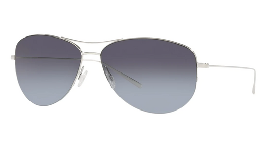 Oliver Peoples Strummer sunglasses color Silver / Blue Gradient