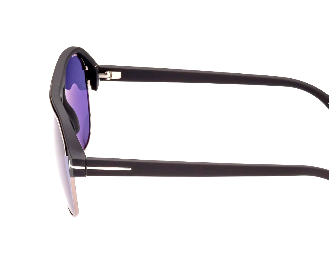 Tom Ford TF0929 Marshall sunglasses color 02V Matt Black / Blue lenses