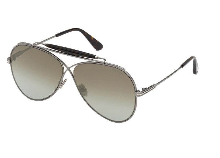 Tom Ford TF0818 Holden sunglasses color 08G Gunmetal / Brown gradient mirror