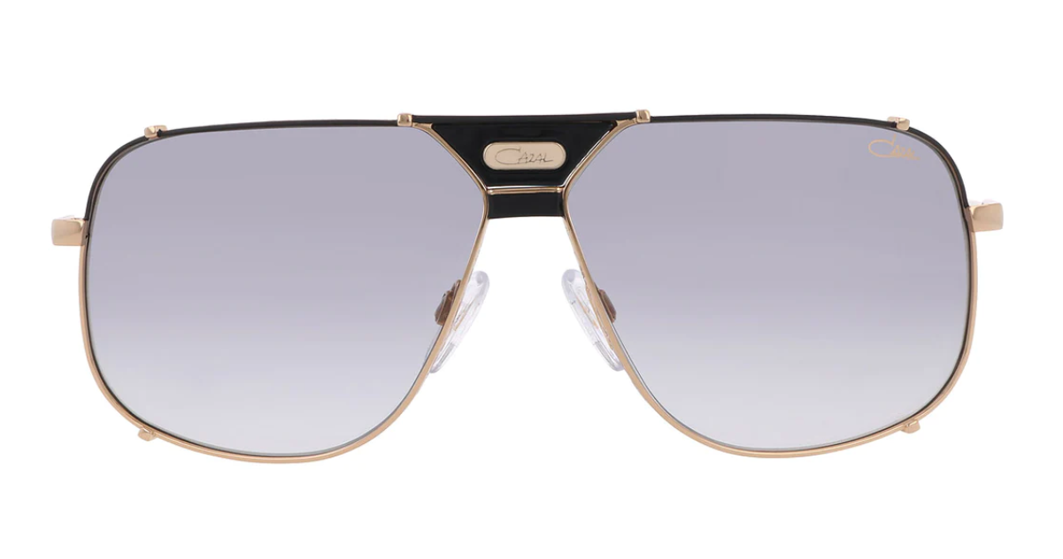 Cazal 994 sunglasses color 001 Black-Gold / Gray Gradient lenses