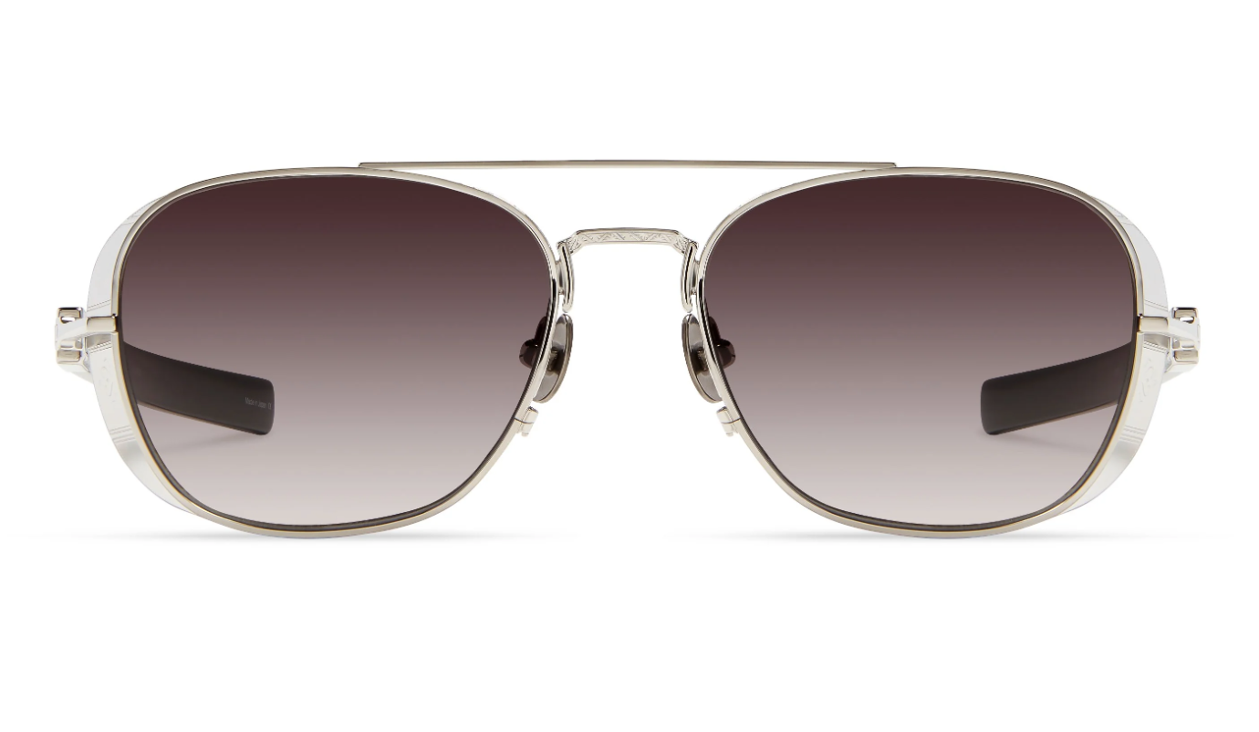 Matsuda M3115 sunglasses PW-BLK Palladium White-Black/Gray gradient
