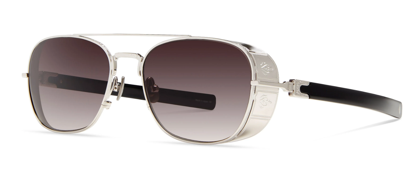 Matsuda M3115 sunglasses PW-BLK Palladium White-Black/Gray gradient