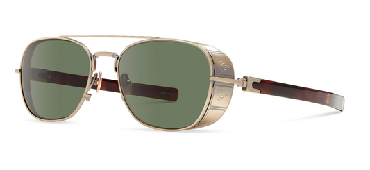 Matsuda M3115 sunglasses AG-DTO Antique Gold-Dark Tortoise /Green lenses