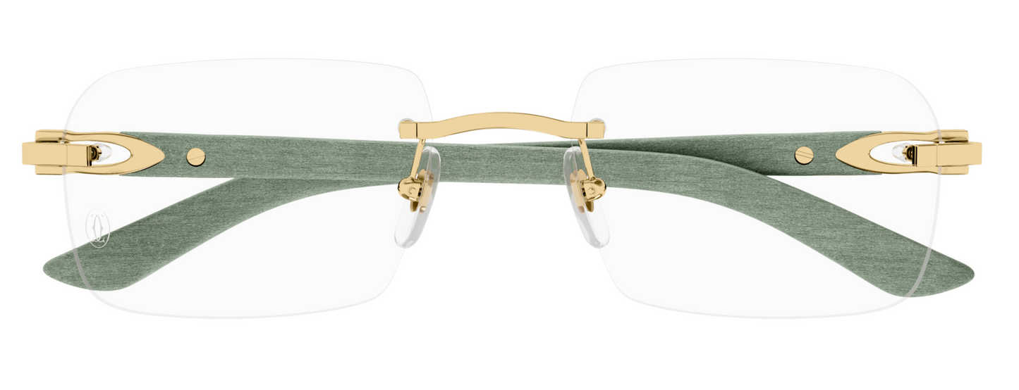 Cartier CT0453O sunglasses Color 005 Green Wood-Gold