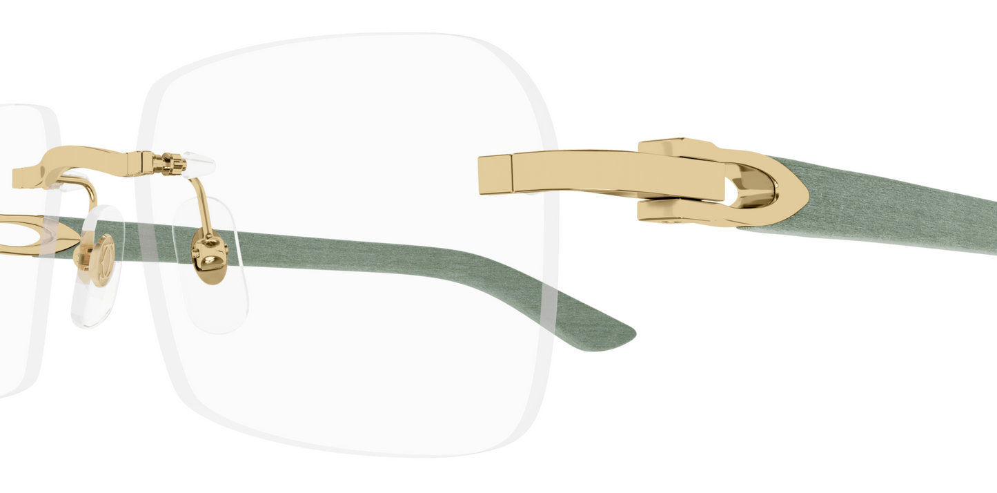 Cartier CT0453O sunglasses Color 005 Green Wood-Gold