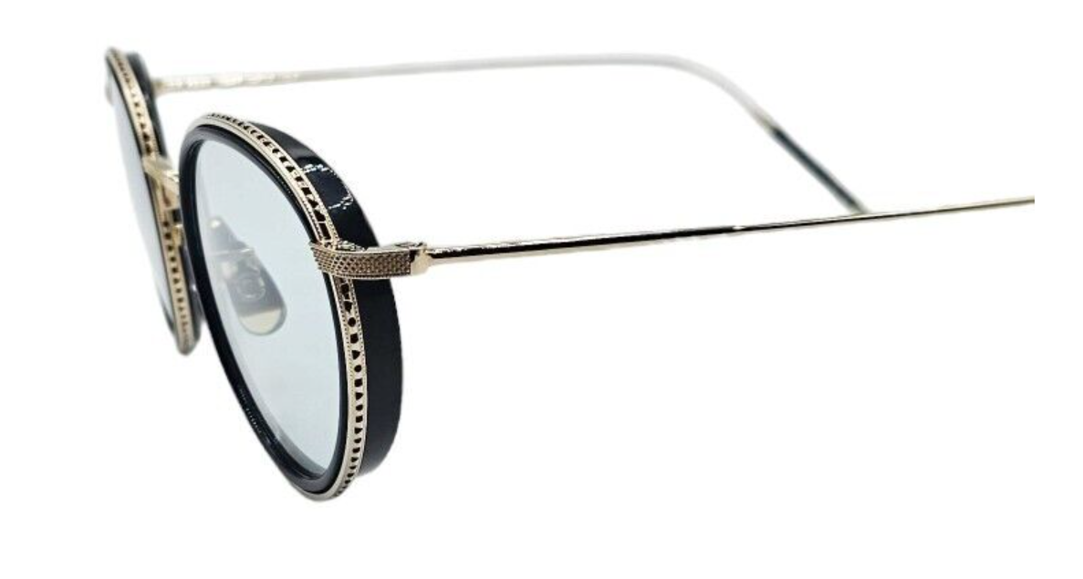 Oliver Peoples OV1318T Takumi TK-8 eyeglasses 5035 Gold-Black / Sea Mist lenses