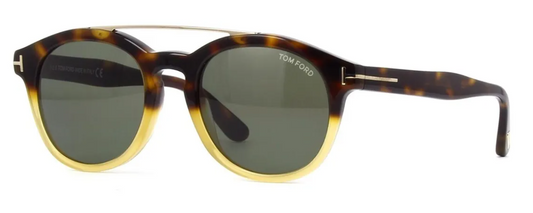 Tom Ford TF0515 NEWMAN sunglasses color 56N Havana Fade/Green lenses