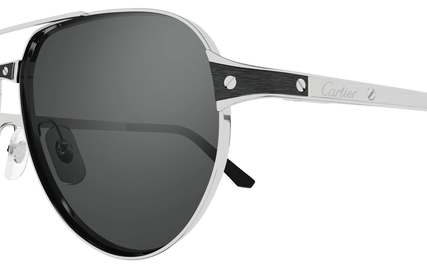 Cartier CT0425S sunglasses Color 004 Silver / Grey lenses