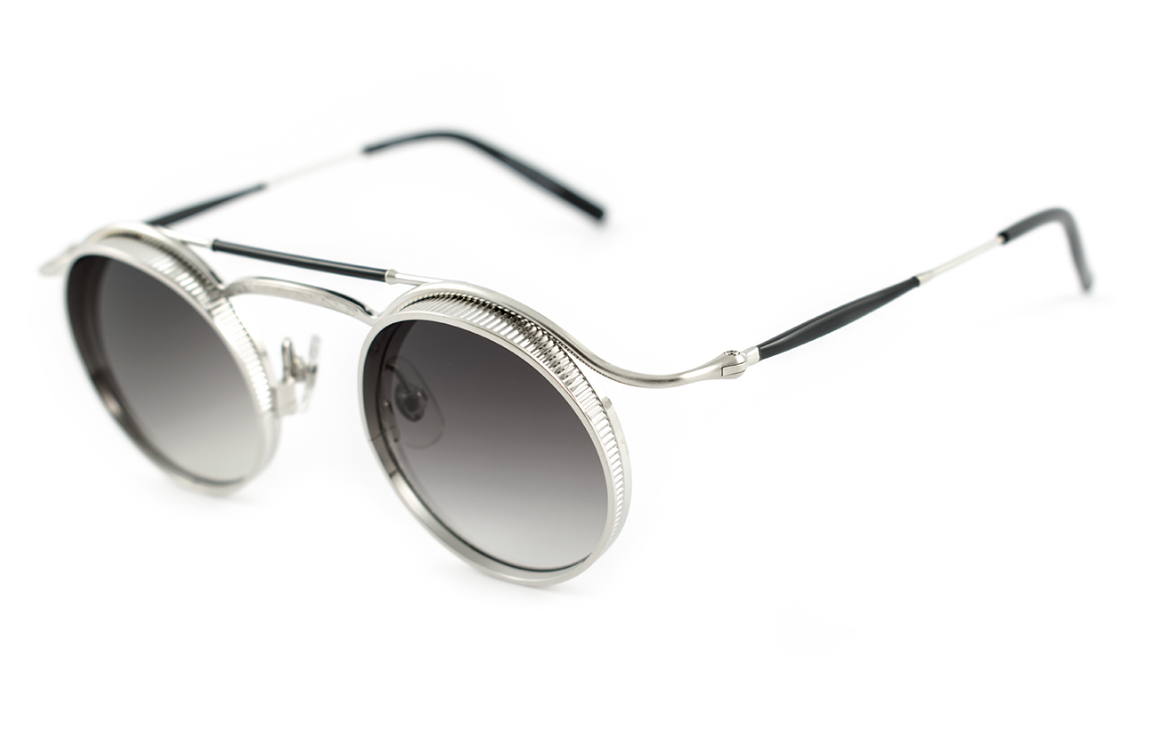 Matsuda M2903H sunglasses BS Brushed Silver/Gray gradient